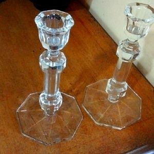 Pair Of Tall Candlestick  With Beautiful Details